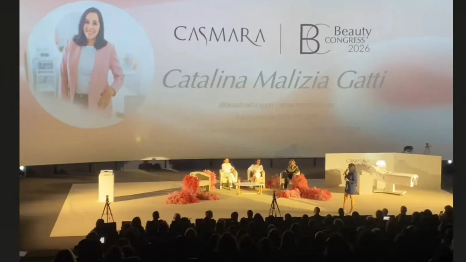 Catalina Malizia Gatti en el escenario del Beauty Congress 2026
